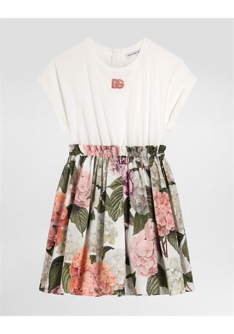 Abito con stampa ortensie DOLCE & GABBANA KIDS | L5JDAU G7PQPS9000